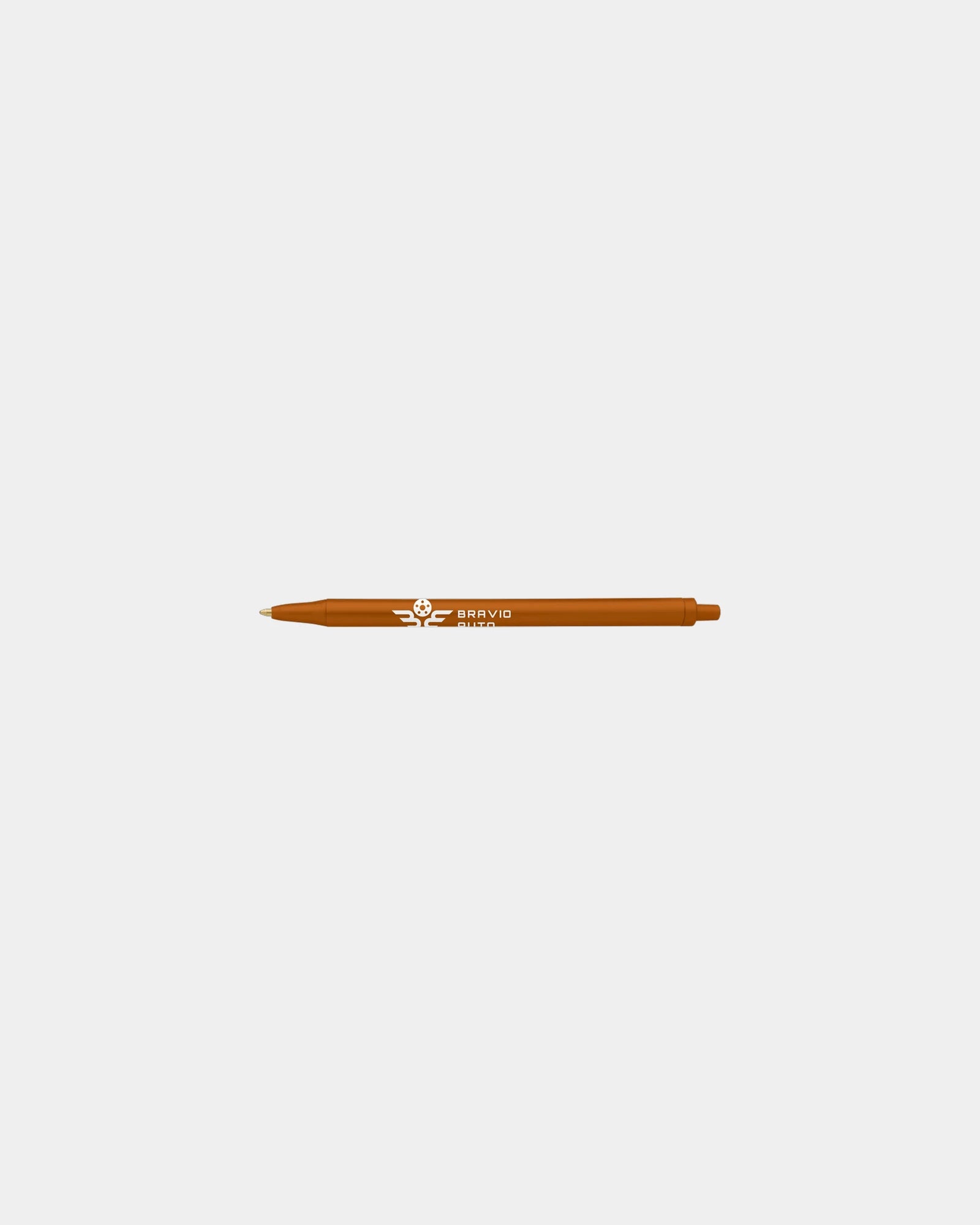 Custom plunger-action ballpoint pen Bic Clic Stic - Metallic Orange