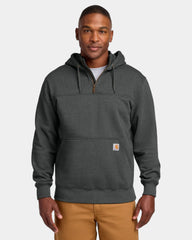 Custom Carhartt Paxton Hooded Zip Mock Sweatshirt - Carbon Heather