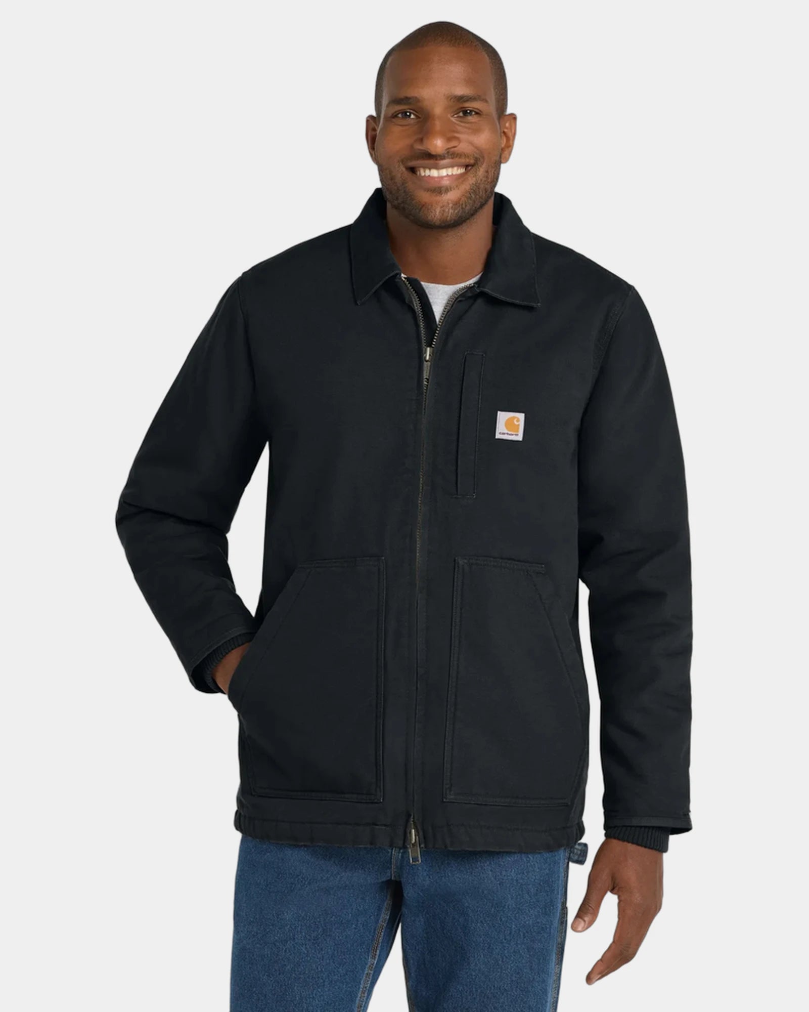 Custom sherpa-lined duck coat Carhartt - Black