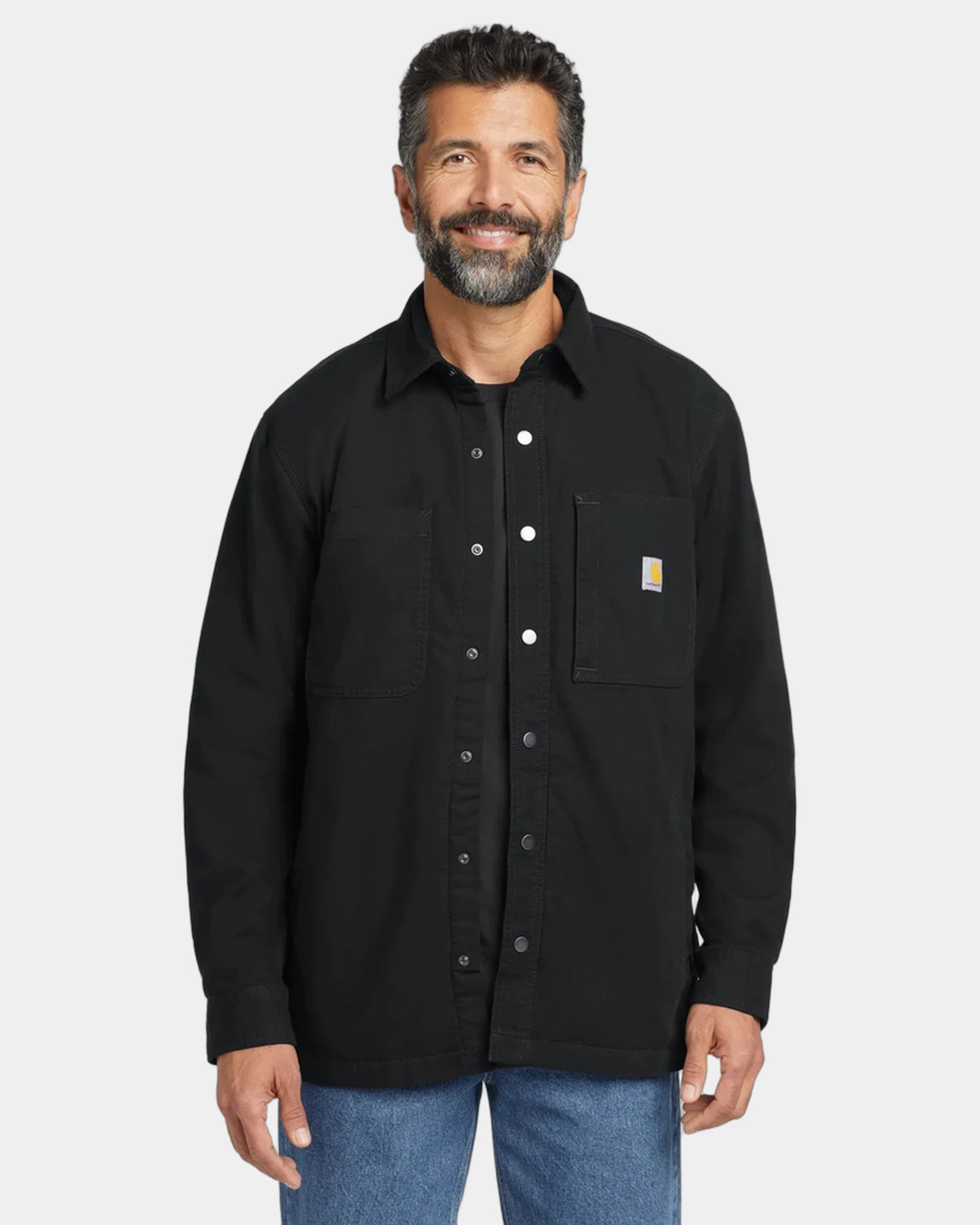 Custom fleece-lined shirt jac Carhartt Rugged Flex - Black
