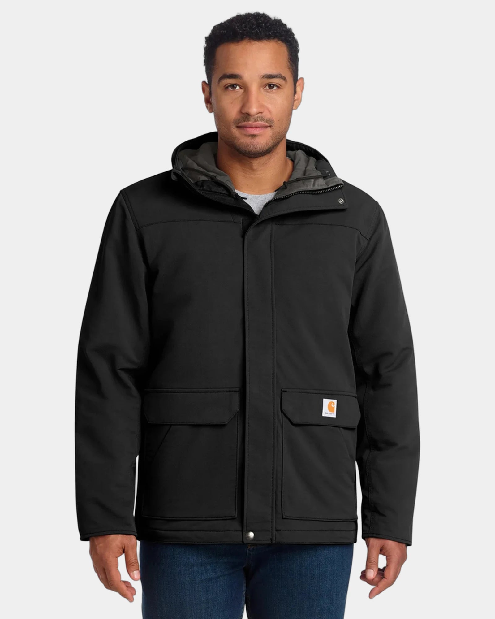 Custom insulated hooded coat Carhartt Super Dux - Black