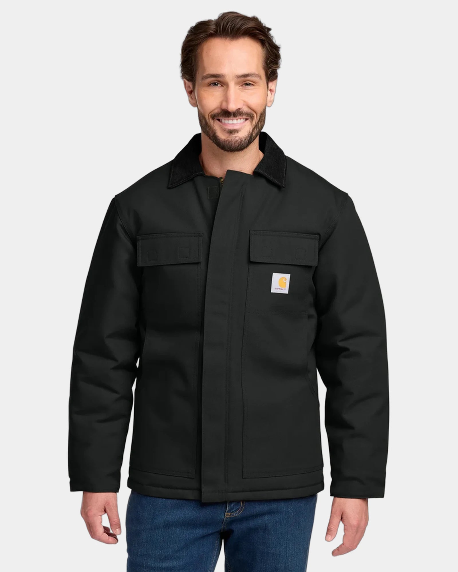 Custom insulated Carhartt Duck Traditional coat - Black