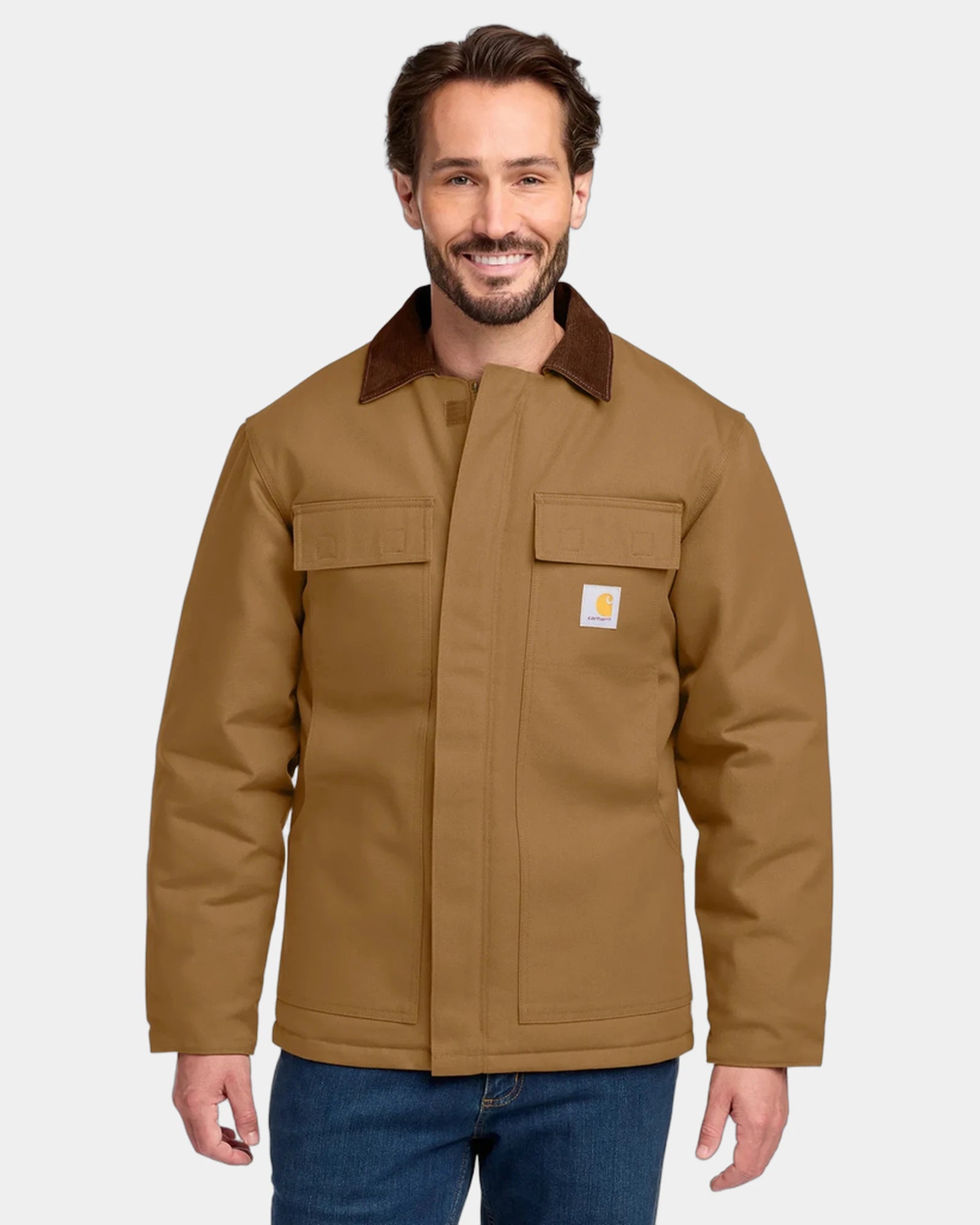 Custom insulated Carhartt Duck Traditional coat - Carhartt Brown