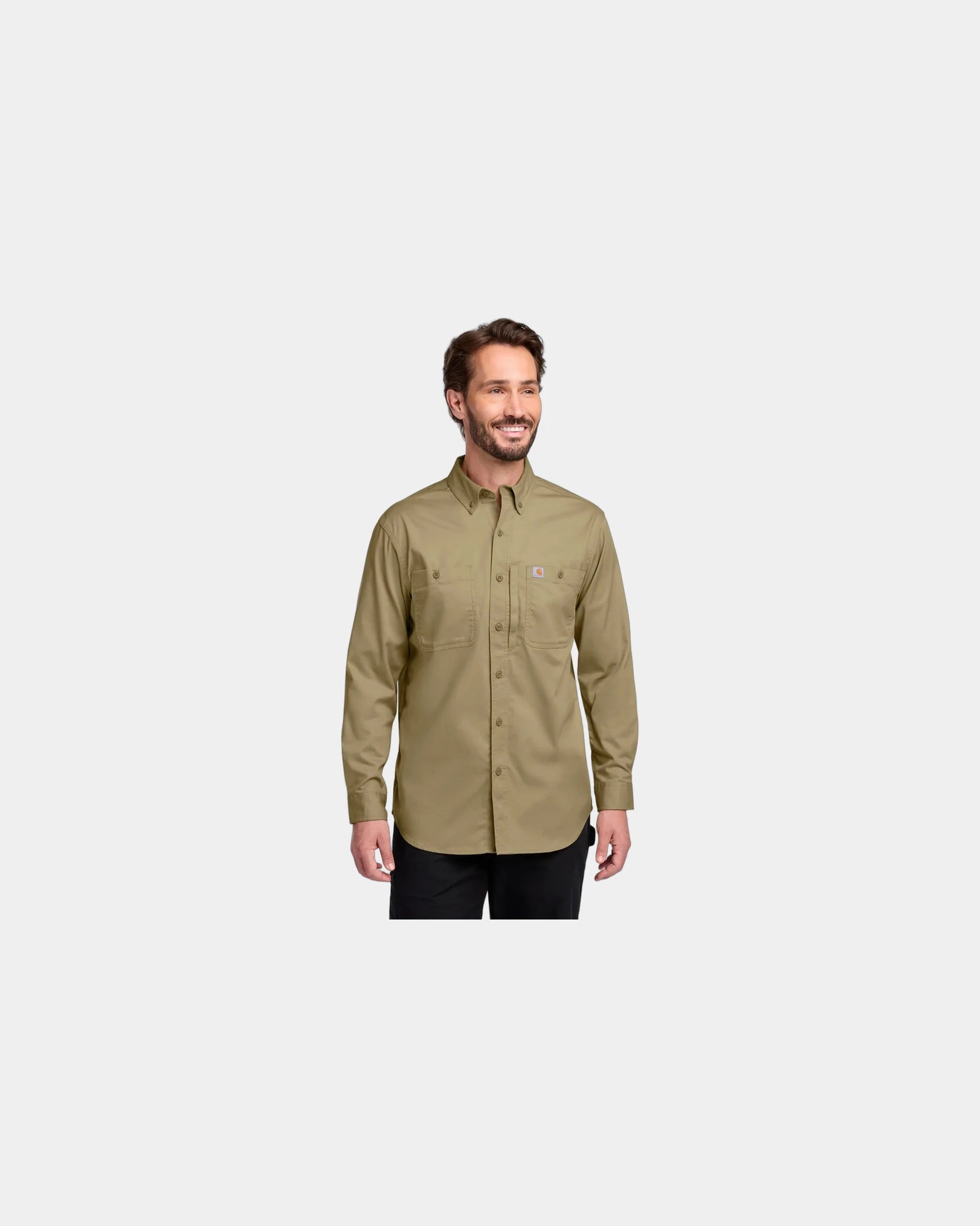 Custom wrinkle-free Carhartt Rugged Professional shirt - Dark Khaki