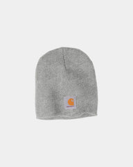 Custom acrylic knit beanie Carhartt hat - Heather Grey