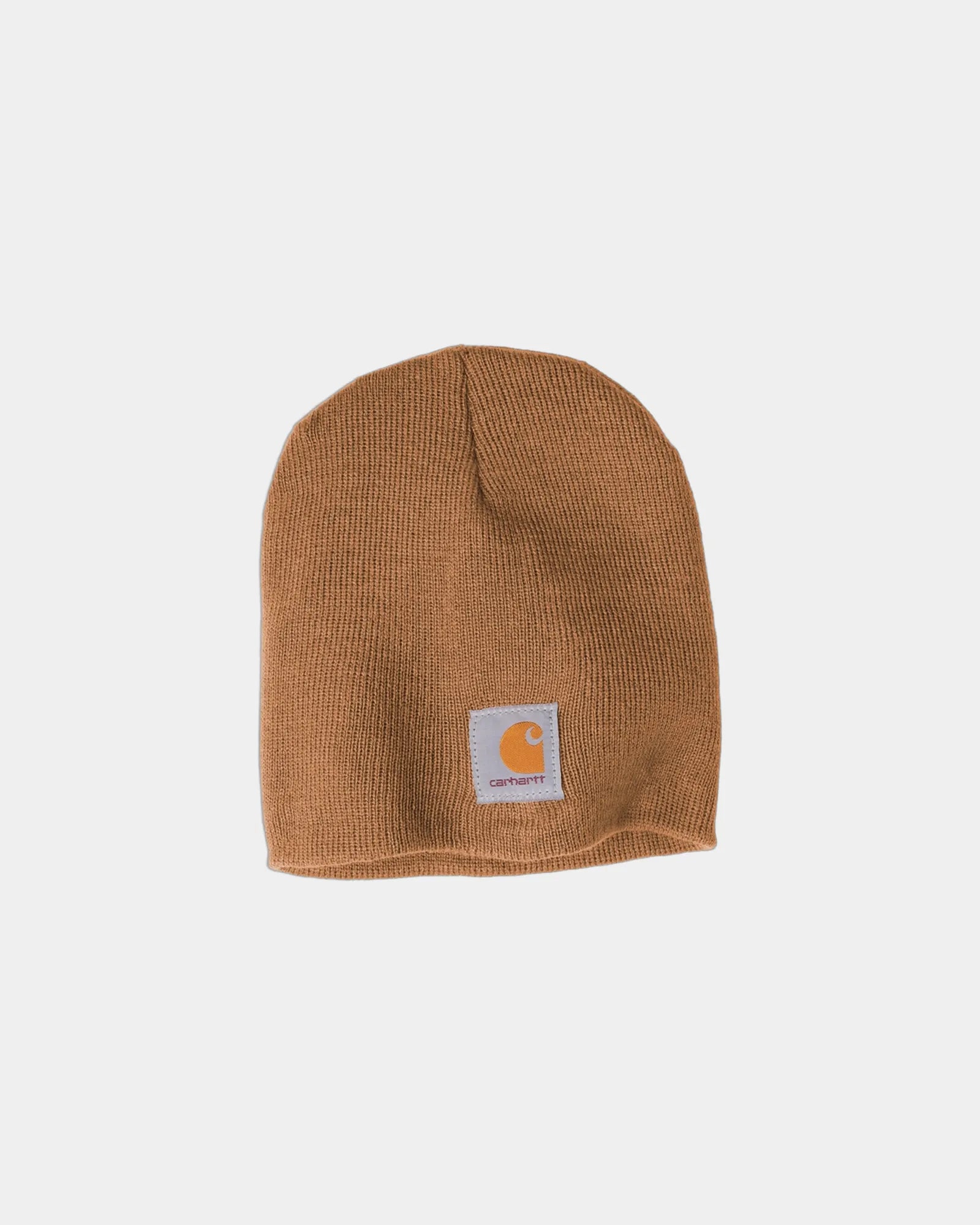 Custom acrylic knit beanie Carhartt hat - Carhartt Brown