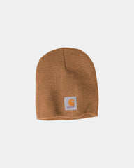 Custom acrylic knit beanie Carhartt hat - Carhartt Brown