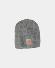 Custom acrylic knit beanie Carhartt hat - Heather Grey/ Coal Heather