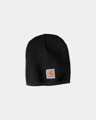 Custom acrylic knit beanie Carhartt hat - Black