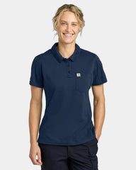 Custom polyester polo Carhartt Women's FLD & RSCU - Dark Navy