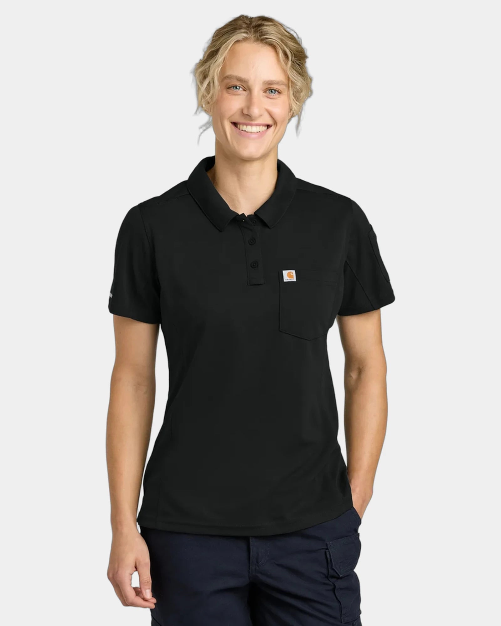 Custom polyester polo Carhartt Women's FLD & RSCU - Black