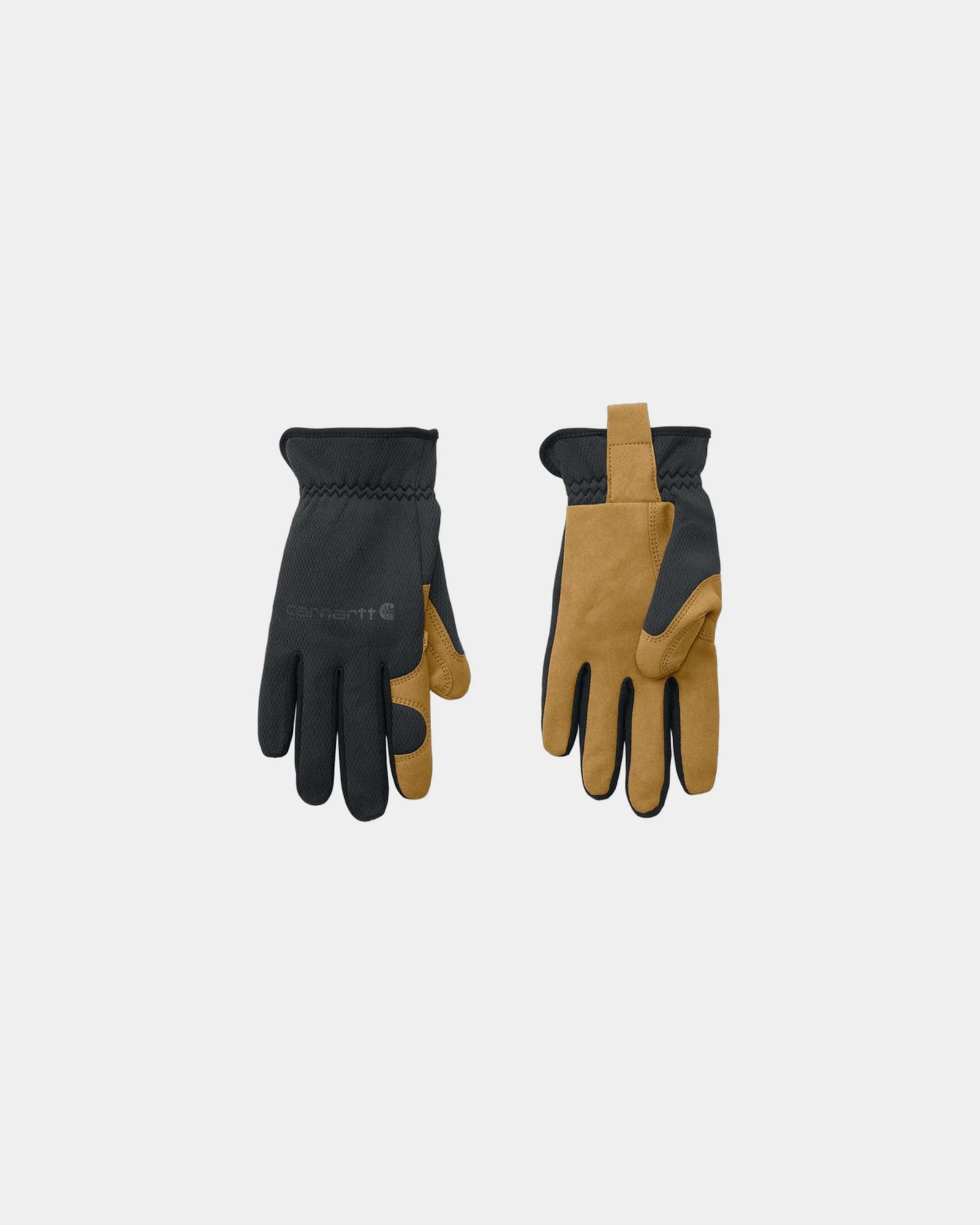 Custom high-dexterity Carhartt open-cuff work gloves - Black Barley