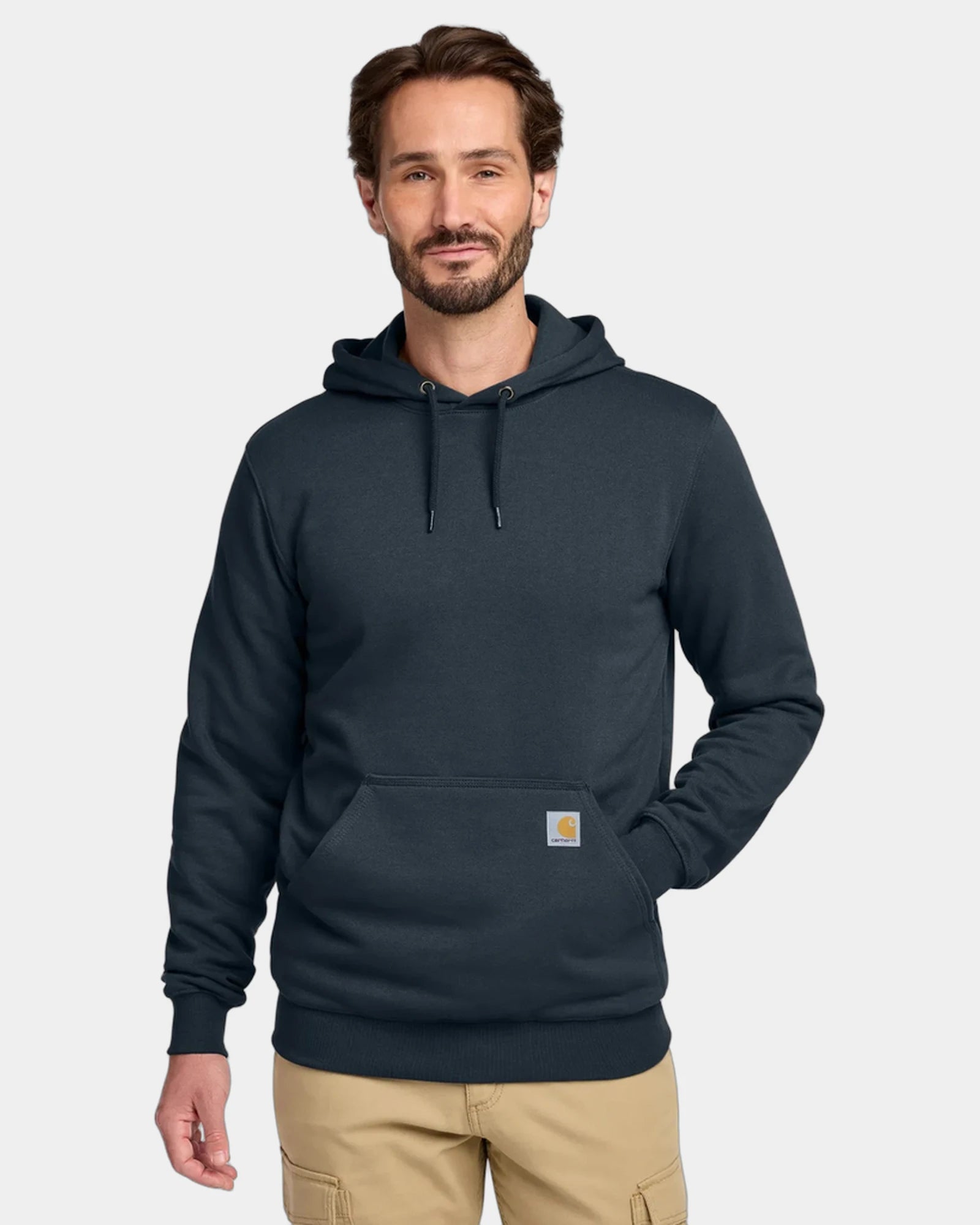 Custom midweight Carhartt hooded sweatshirt for teams - New Navy