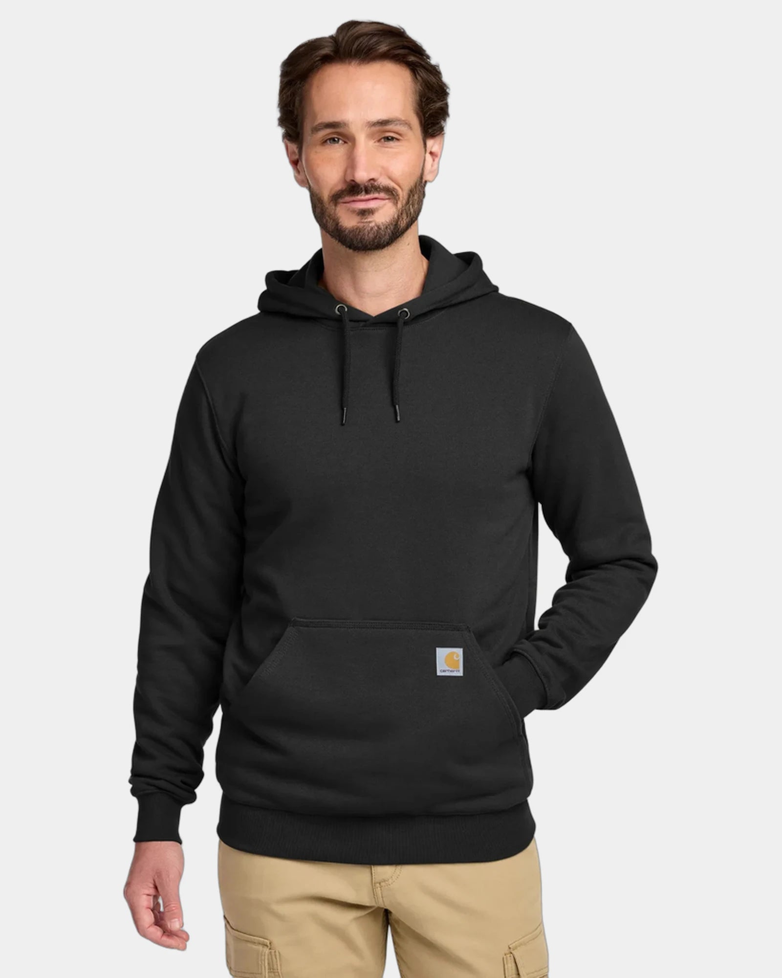 Custom midweight Carhartt hooded sweatshirt for teams - Black