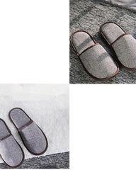 Custom foldable cotton hotel slippers for travel - 1