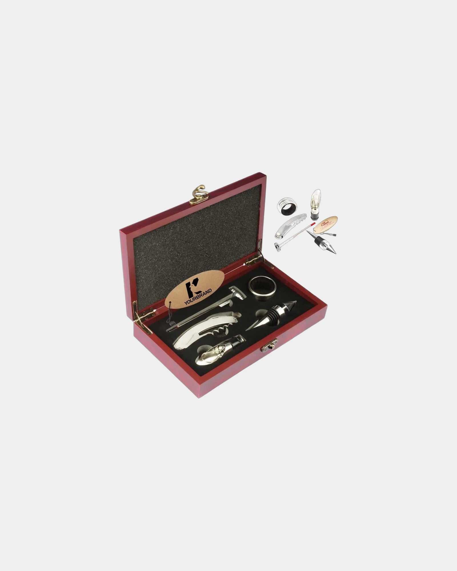 Custom stainless steel 5-piece wine accessory set - Standard