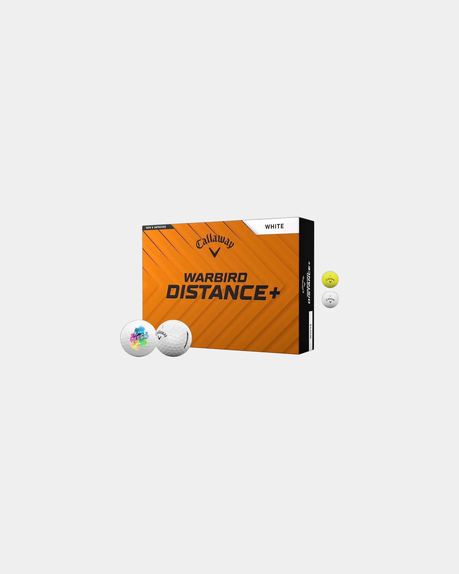 Custom Callaway Golf Warbird Distance+ Golf Balls - White
