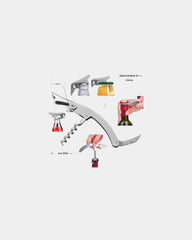 Custom stainless steel wine corkscrew opener kit - 5