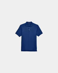 Custom Pima cotton men's pique polo shirt - True Royal