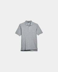 Custom Pima cotton men's pique polo shirt - Grey Heather