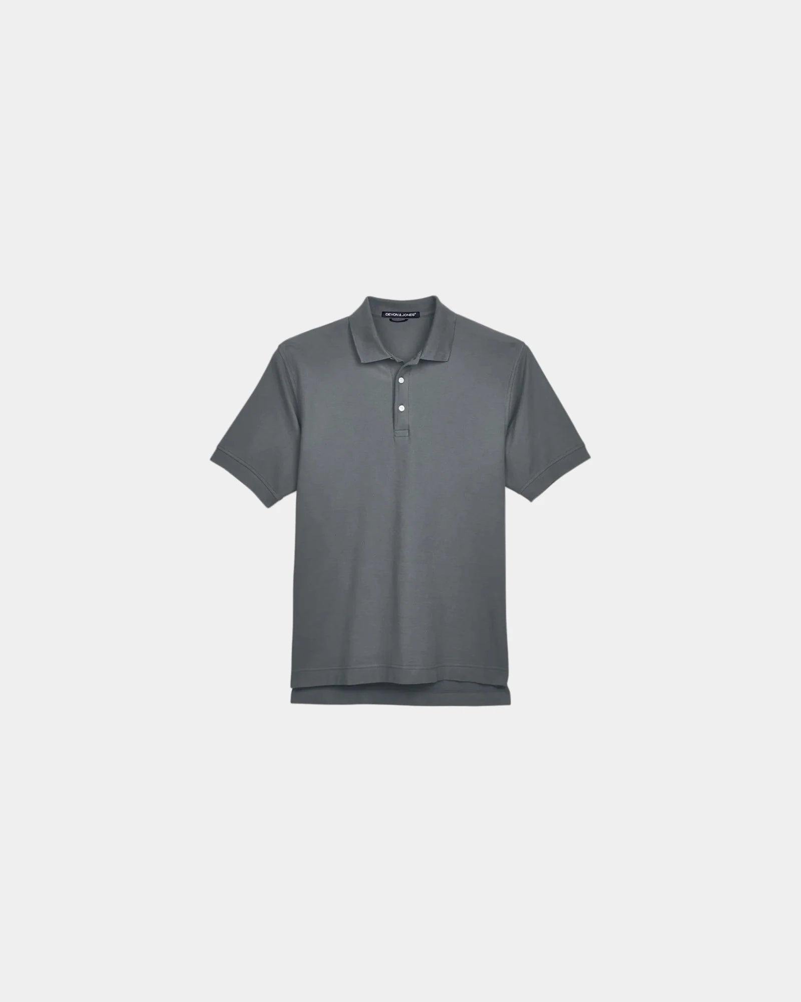 Custom Pima cotton men's pique polo shirt - Graphite