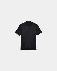 Custom Pima cotton men's pique polo shirt - Black