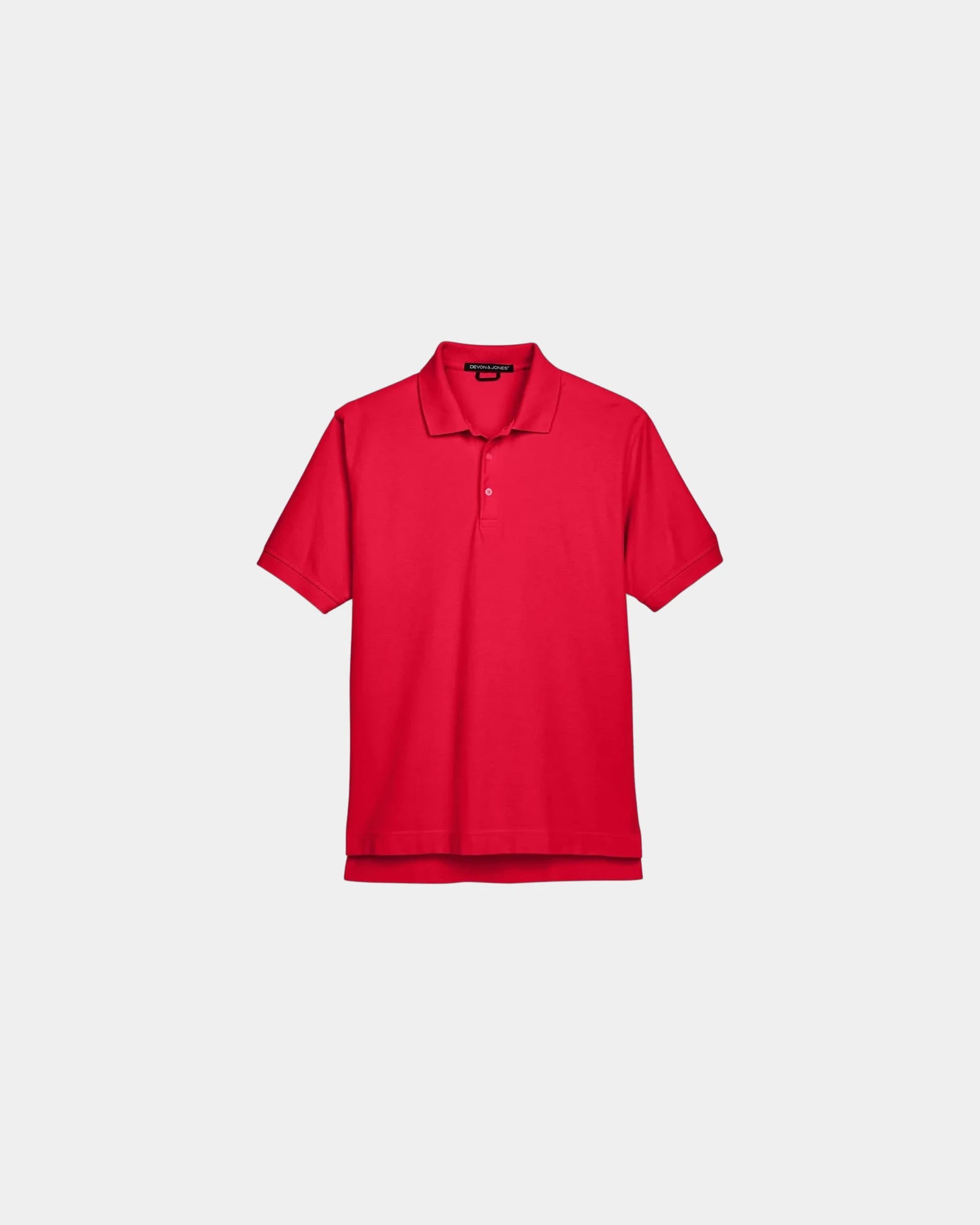 Custom Pima cotton men's pique polo shirt - Red