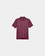 Custom Pima cotton men's pique polo shirt - Burgundy