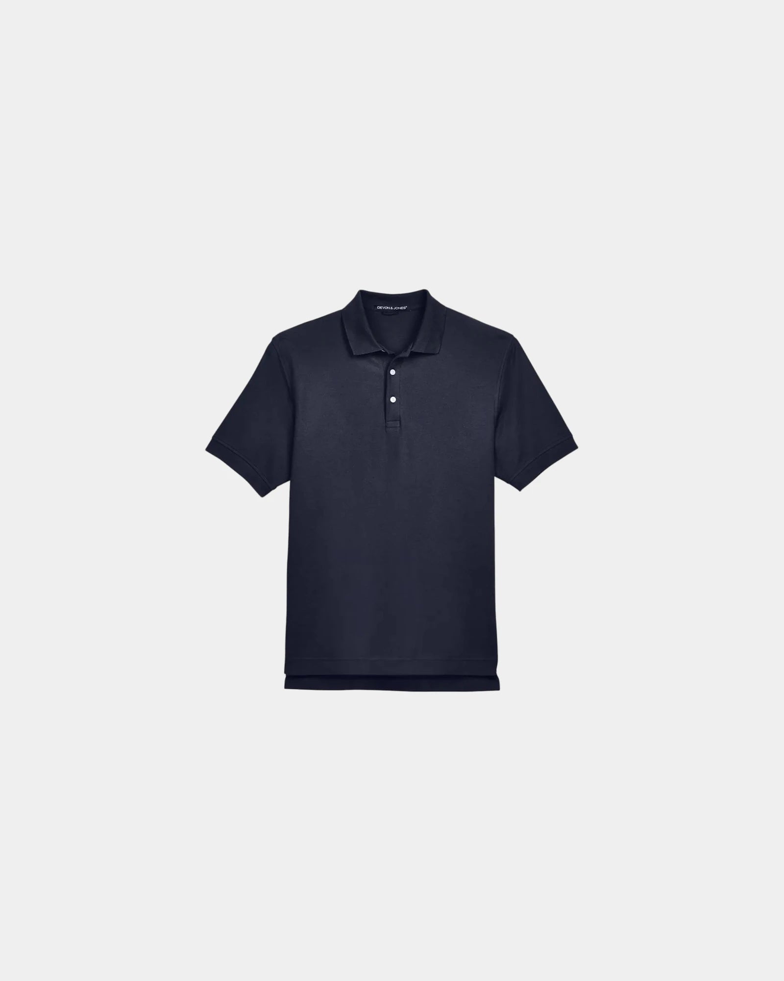 Custom Pima cotton men's pique polo shirt - Navy