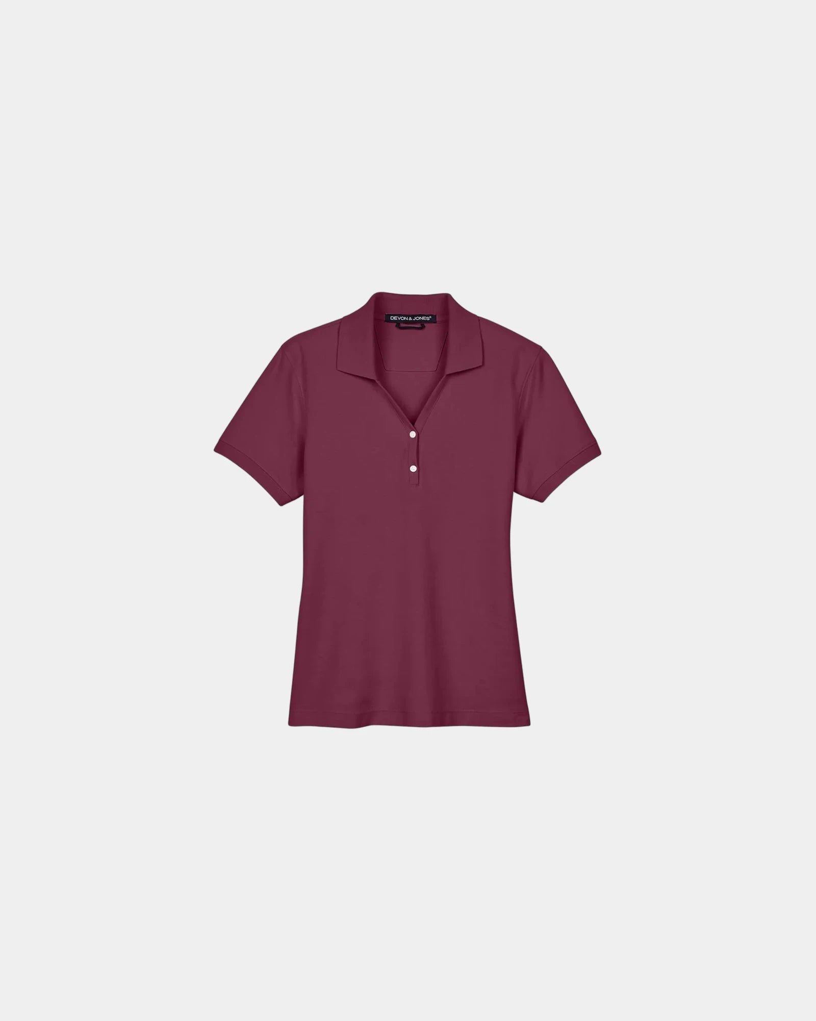 Custom Pima pique women's polo shirt for teams - Burgundy