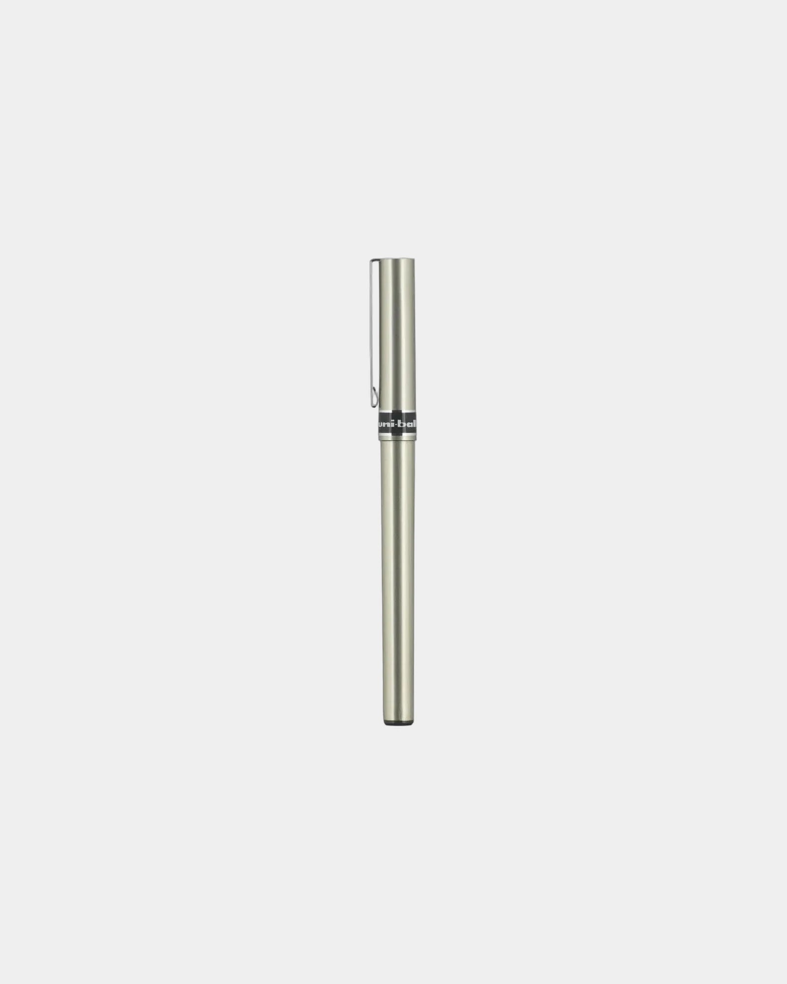 Custom fine point pen with brushed-steel finish - 4