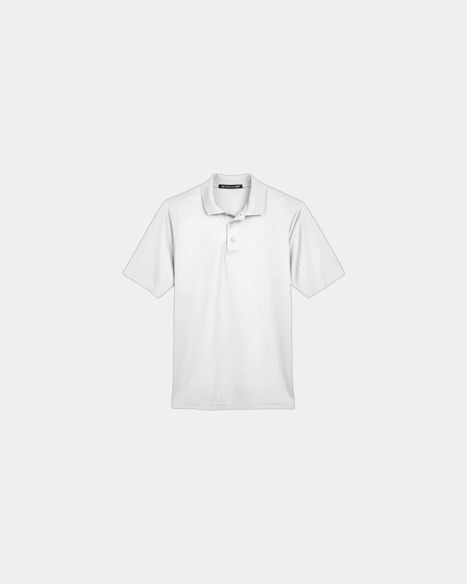 Custom moisture-wicking performance plaited polo shirt - White