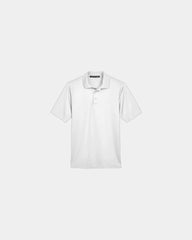 Custom moisture-wicking performance plaited polo shirt - White