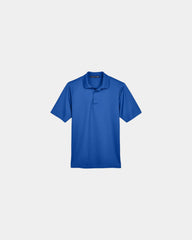 Custom moisture-wicking performance plaited polo shirt - True Royal