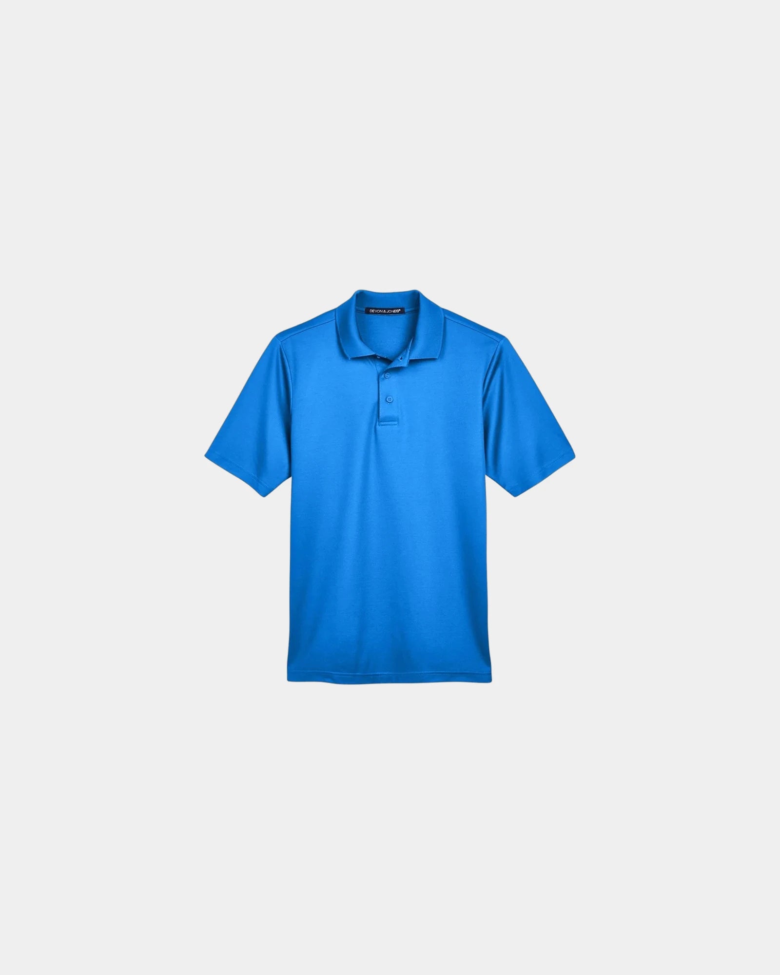 Custom moisture-wicking performance plaited polo shirt - French Blue