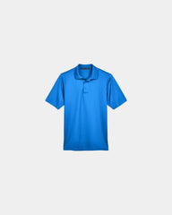 Custom moisture-wicking performance plaited polo shirt - French Blue