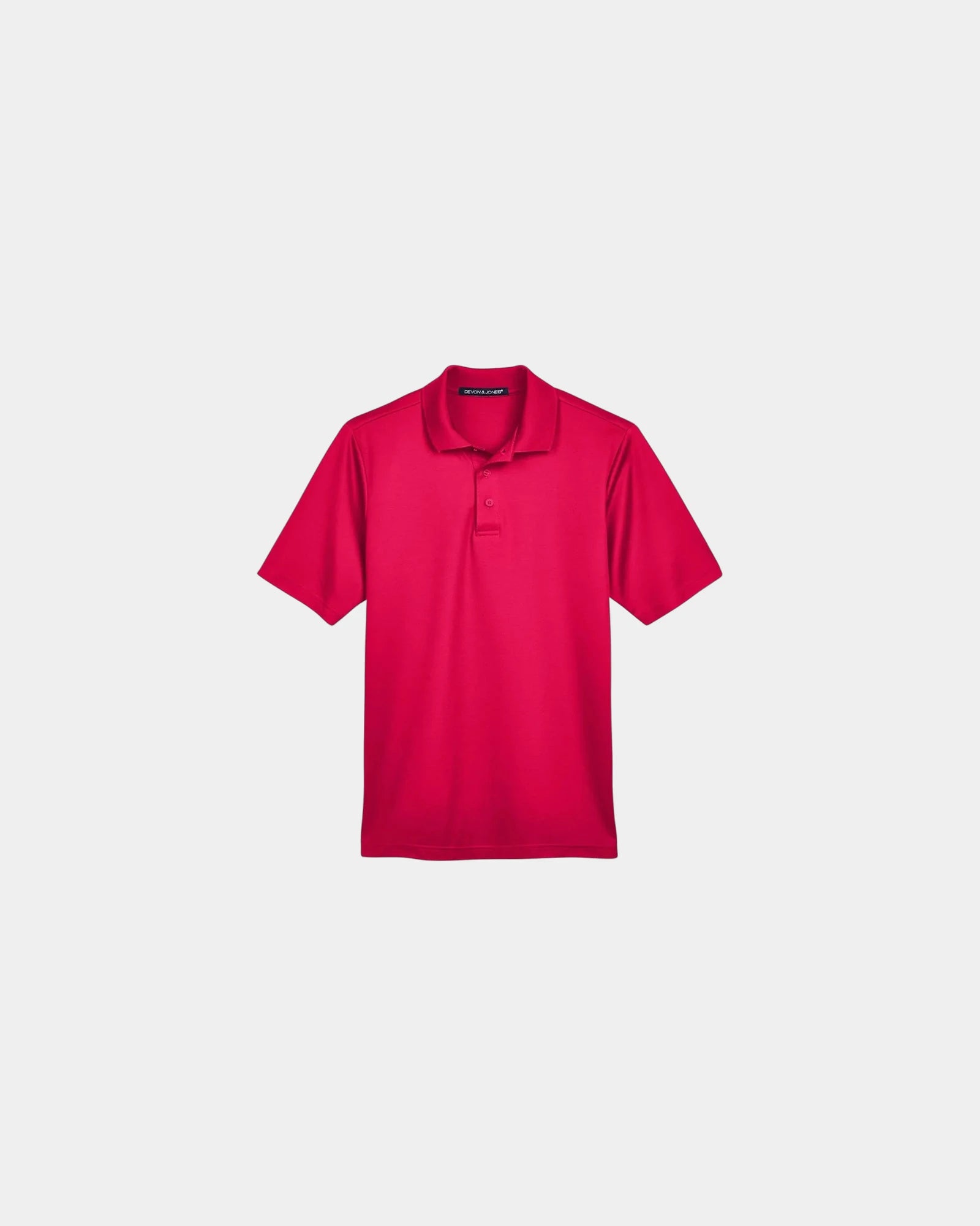 Custom moisture-wicking performance plaited polo shirt - Red
