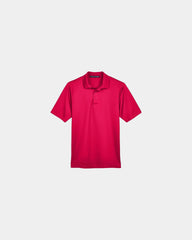 Custom moisture-wicking performance plaited polo shirt - Red