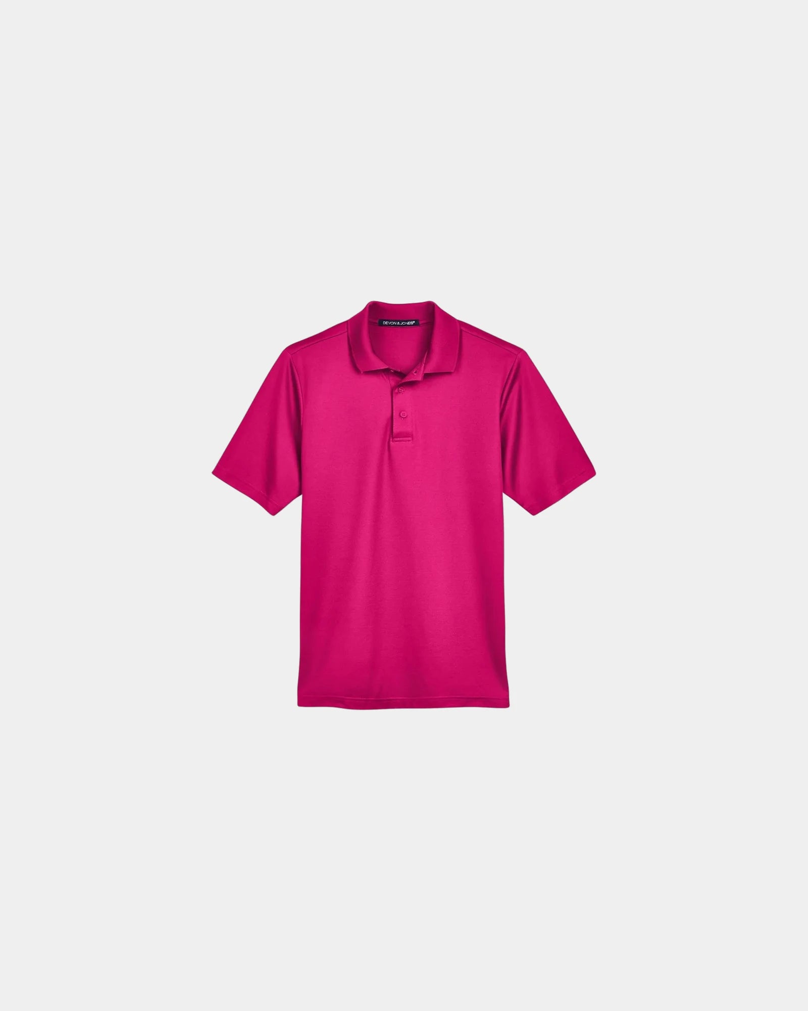 Custom moisture-wicking performance plaited polo shirt - Crown Raspberry