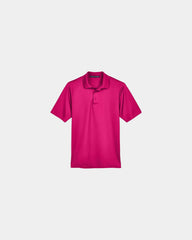 Custom moisture-wicking performance plaited polo shirt - Crown Raspberry