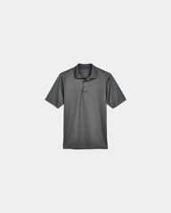 Custom moisture-wicking performance plaited polo shirt - Graphite