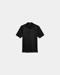 Custom moisture-wicking performance plaited polo shirt - Black