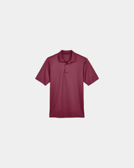 Custom moisture-wicking performance plaited polo shirt - Burgundy