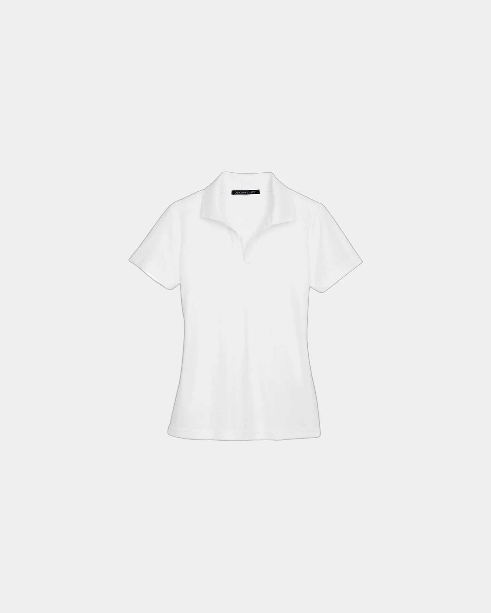 Custom moisture-wicking women's performance polo shirt - White