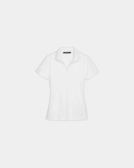 Custom moisture-wicking women's performance polo shirt - White