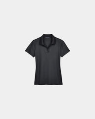 Custom moisture-wicking women's performance polo shirt - Black