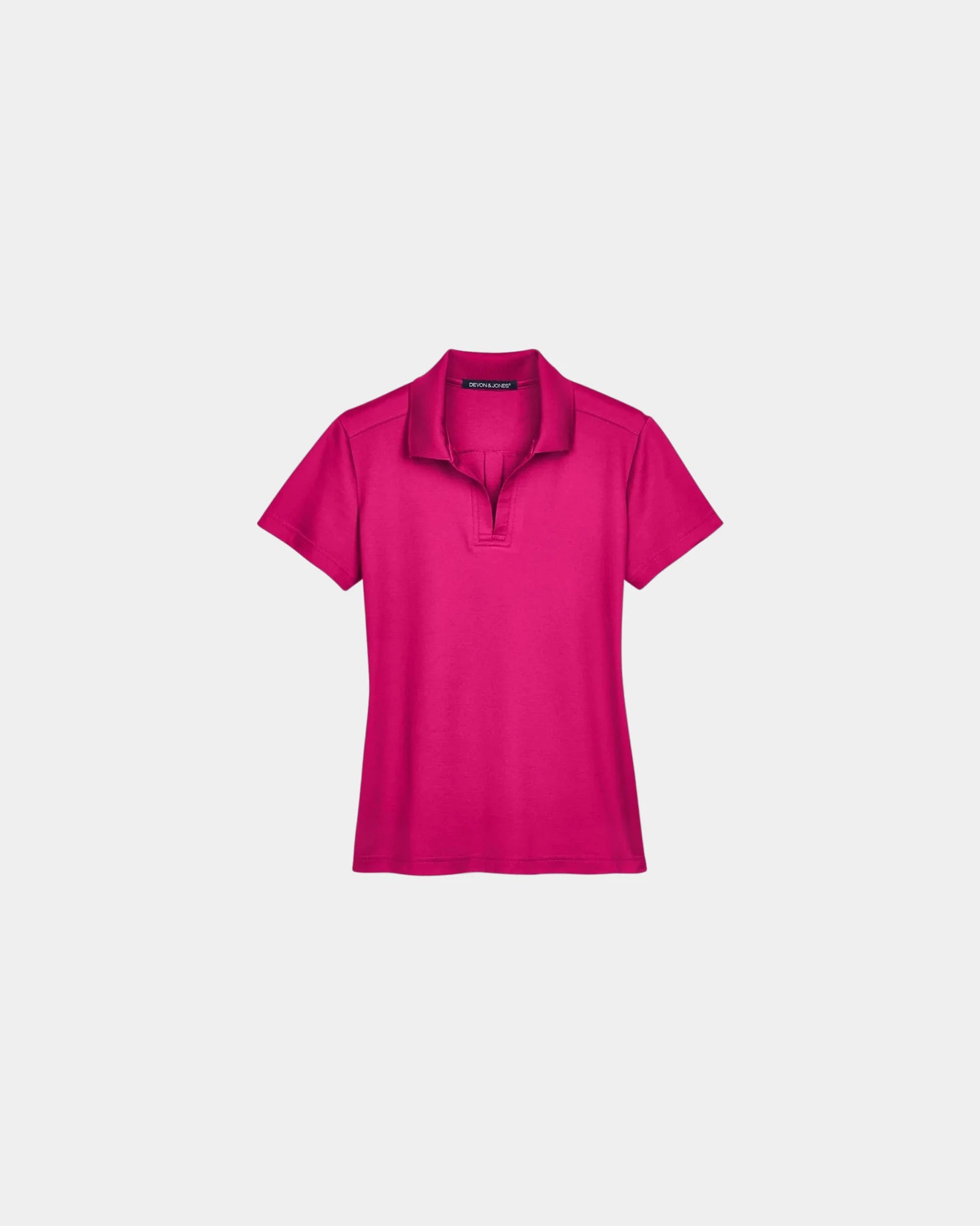 Custom moisture-wicking women's performance polo shirt - Crown Raspberry