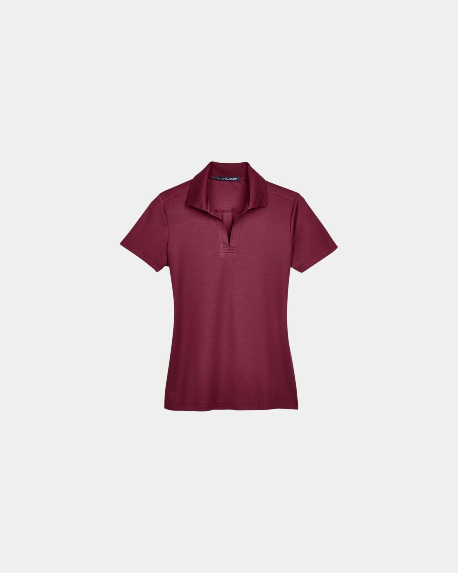 Custom moisture-wicking women's performance polo shirt - Burgundy