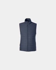 Custom insulated hybrid vest with thermal fill panel - Navy Melange/ Navy