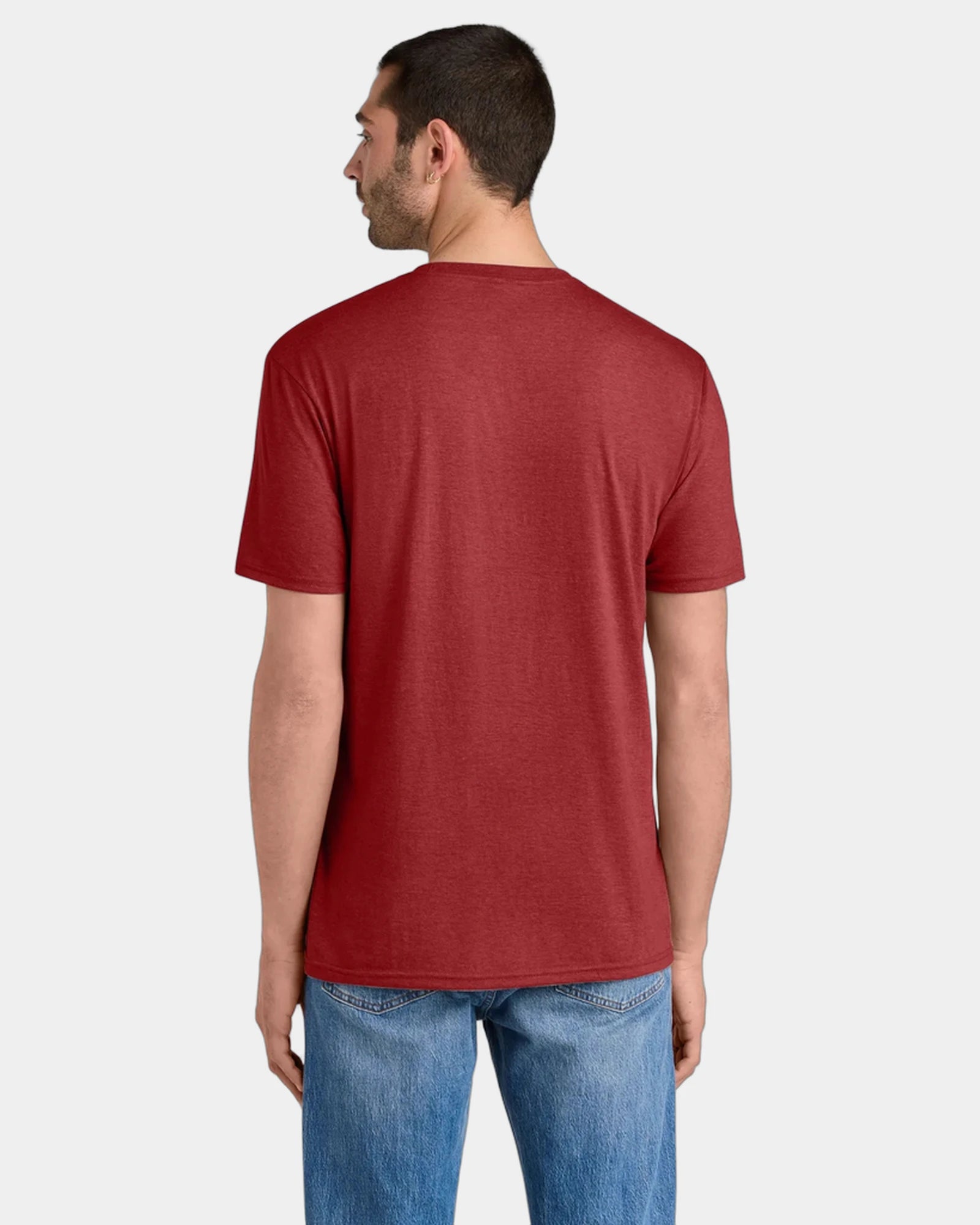 Custom men's tri-blend t-shirt 4.5 oz - Red Frost